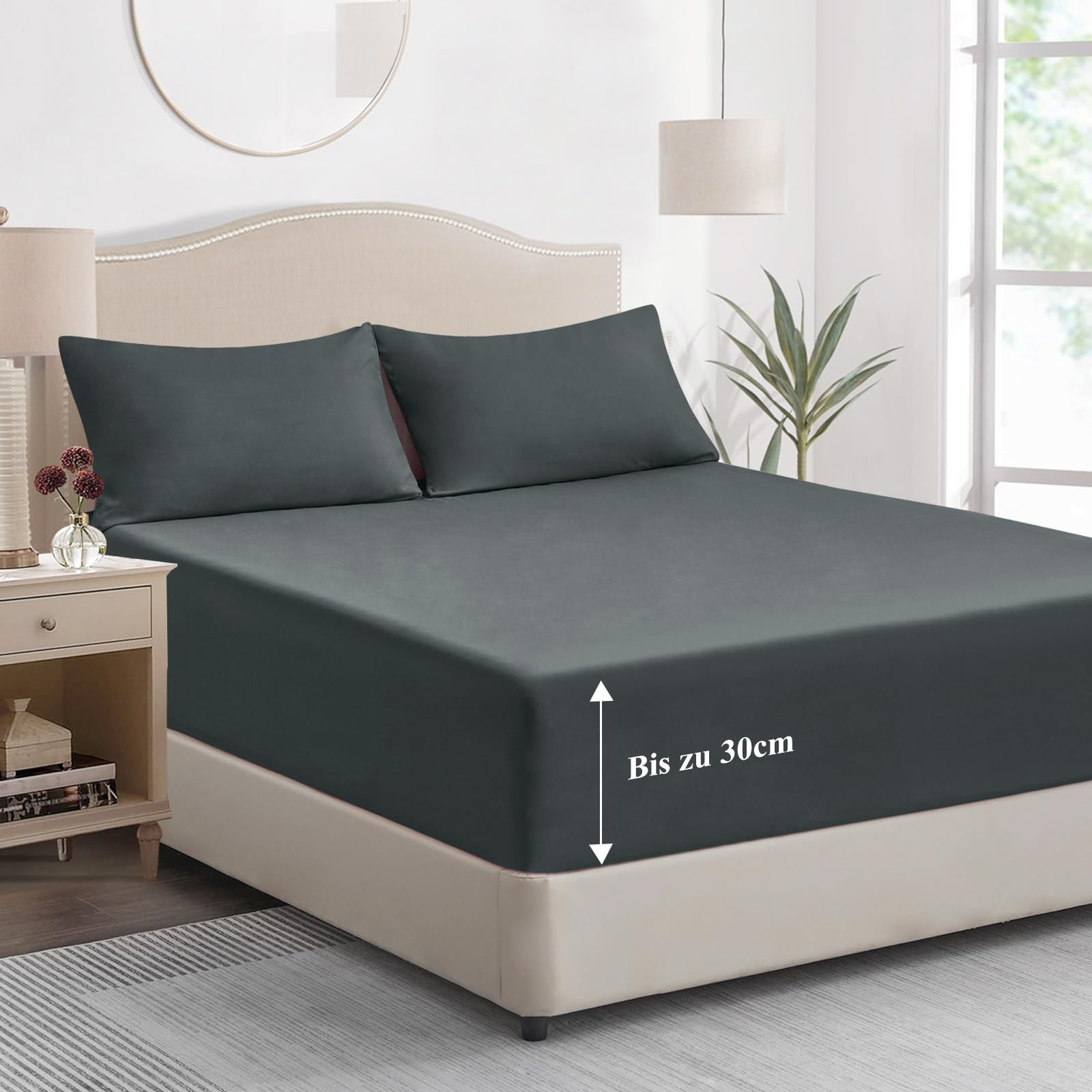 Dreamzie Drap Housse 140x190/200 Microfibre Beige - Housse De Matelas OEKO-TEX